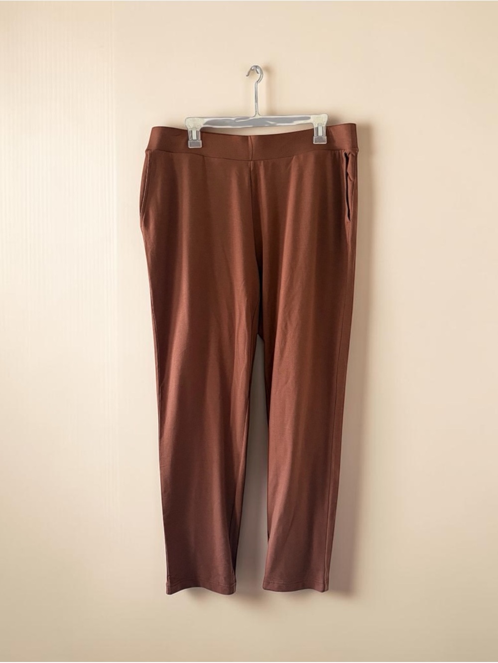 New J. Jill Pure Jill Affinity French Terry Slim Leg Pants XL Petite Brown